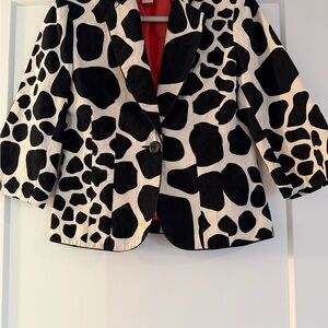 Chic Black and White Women's Blazer